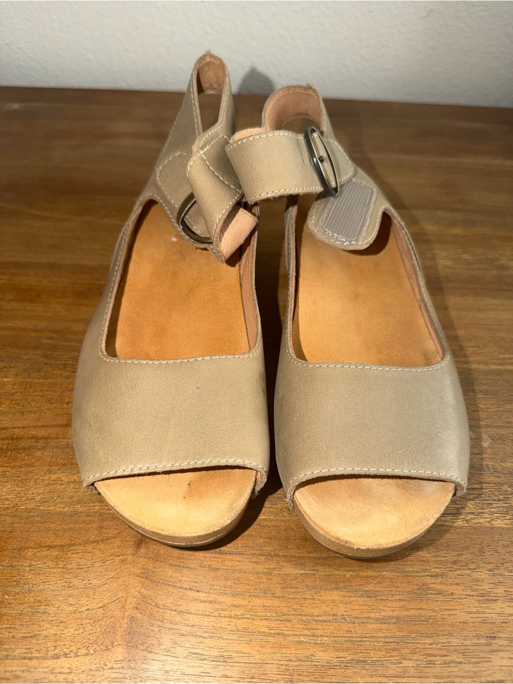 Dansko Women's Neutral Taupe Open-Toe Slingback Sandals